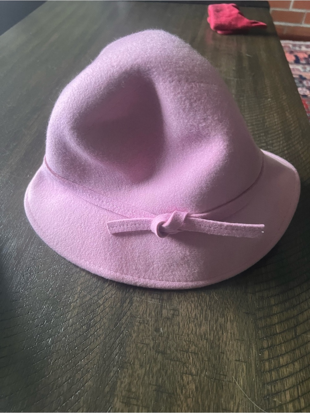 LOFT Pink Felt Knot-Trim Women's Fedora Hat